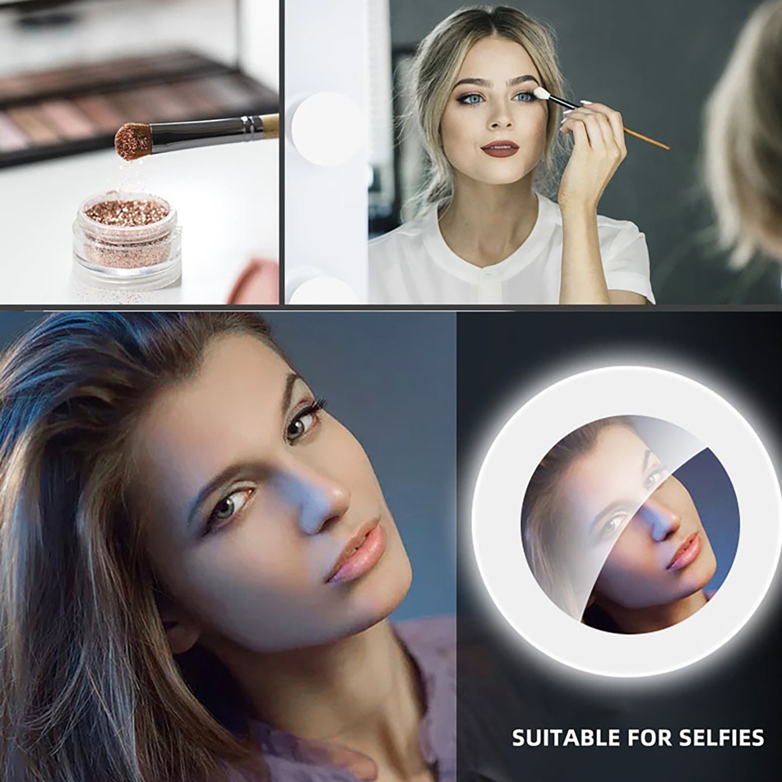 Mobile Phone Led Selfie Ring Light Clip On , Usb Rechargeable Circle Small Make Up Selfie Led Ring Light For Phone