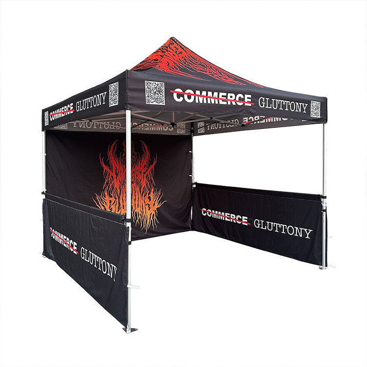 10 X 10 ft Aluminum Gezabo Trade Show Tent with Sides Pop Up Promotional Advertising Event Custom Made 10X10 Canopy Tent