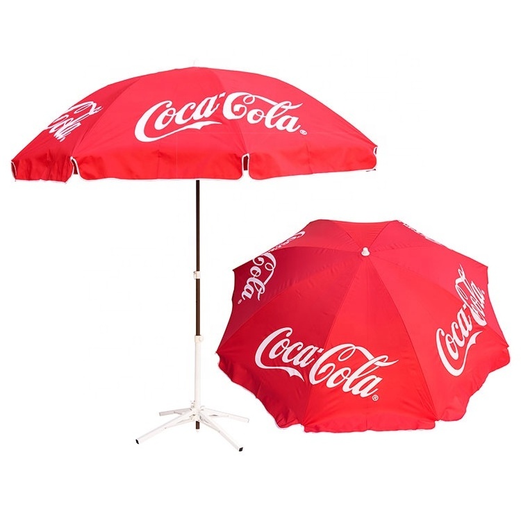 Selling Well Promotional Big Size Parasol Beach-Umbrella Wind Resistant Heavy Duty Manual Open Comercial Sun Umbrella For Beach