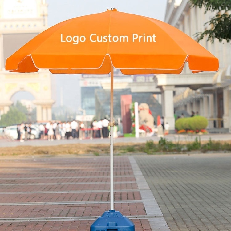 Heat Transfer Printing Large Size Beach Umbrella Outdoor Sunshade Advertising Parasol Beach Umbrella