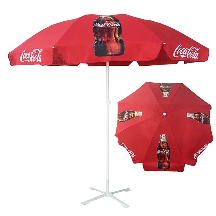 Heat Transfer Printing Large Size Beach Umbrella Outdoor Sunshade Advertising Parasol Beach Umbrella