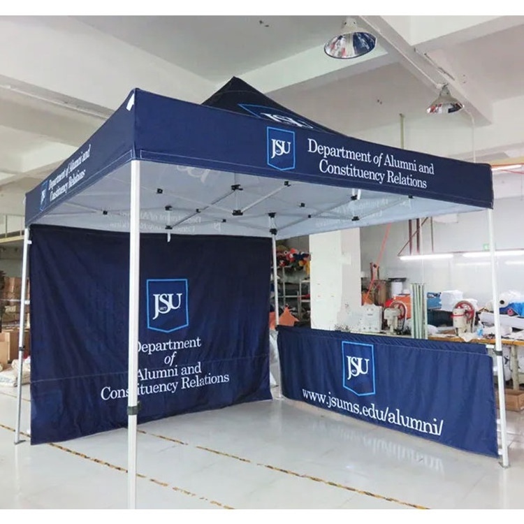 10X10 Ez Up Outdoor Marketing Vendor Tent Custom Print 40 mm Hexagonal 10 X 20 Pop Up Gazebo Canopy Tent With Sidewalls