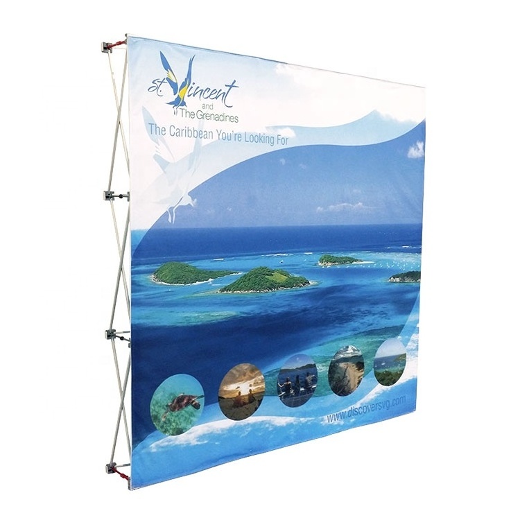 Factory Direct Sell Exhibition Wall Banner Expo Advertising ECO Polyester Pop Up Display Stand