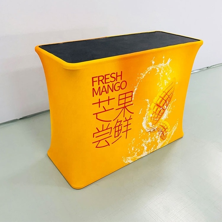 Portable lightweight Expo Booth table desk custom print promotion reception pop up table counter