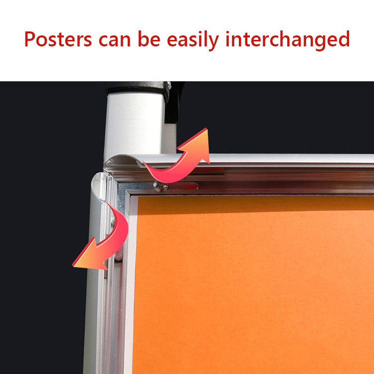 Double Side Poster Stand Display Easy Carry Aluminum Outdoor Display A Frame Sign Stand