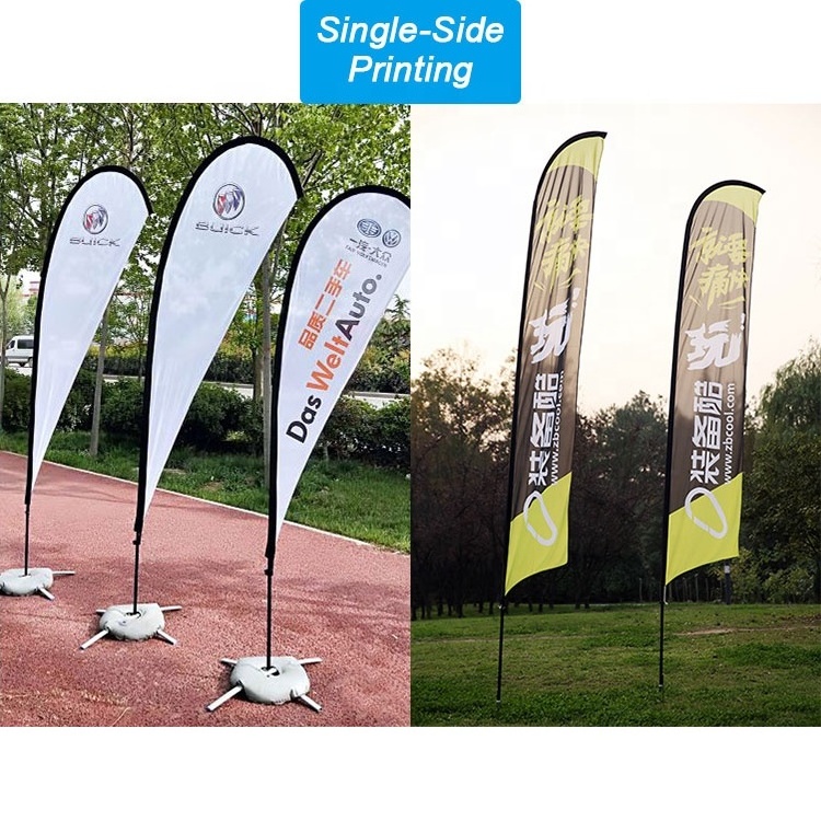 Wholesale Flying Beach Flag Banner Promotional Advertising Wind Outdoor Custom Feather Flags