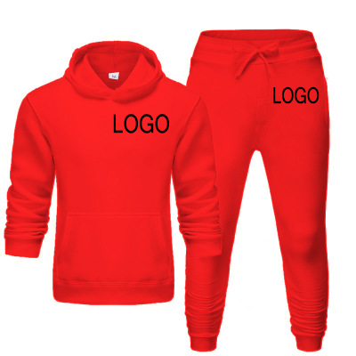 Wholesale Winter Custom logo Jogging Suits Plain Solid Color Hoodie Men Sweatersuit Tracksuit