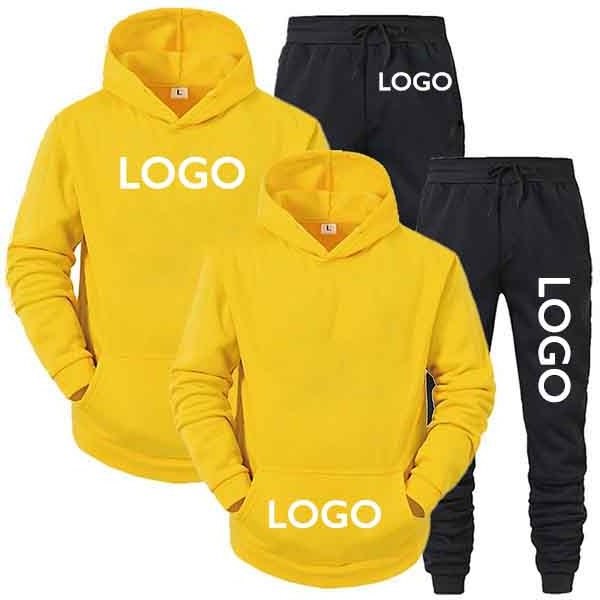 Wholesale Custom Fleece Cotton Sweat Suit Men Hoodie Set Unisex Sweatsuits Unisex Sets Tech Suits