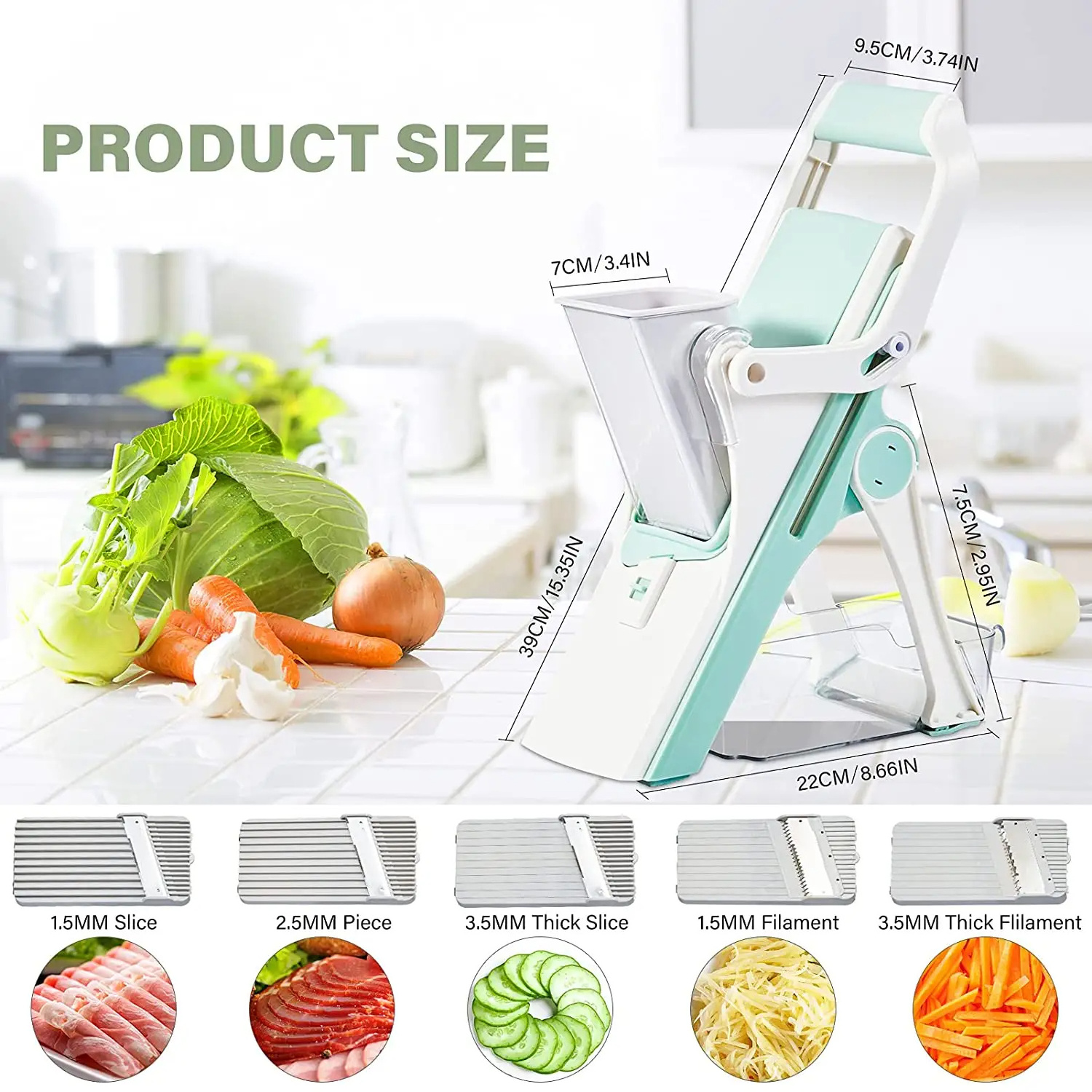 New Arrive Mulifuction vegetable cutting machine ONCE FOR ALL Multifunctional Vegetable Cutter 4 IN 1 Mandoline Slicer And Chopp