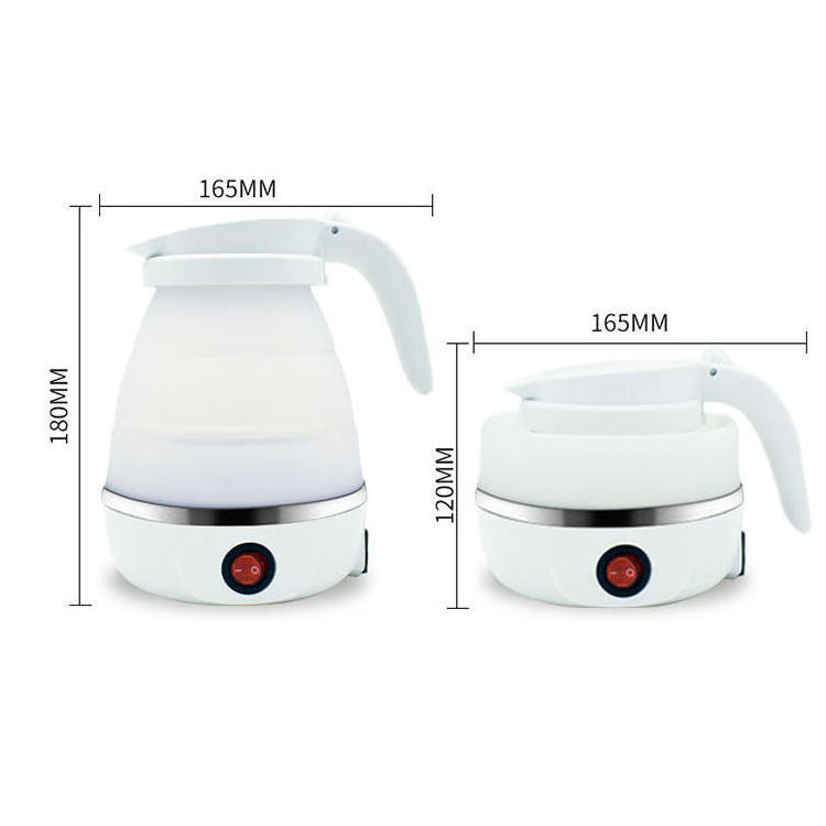 Portable Outdoor  Foldable Silicone Kettle Mini Folding Outdoor Portable Collapsible Silicone Electric Kettle