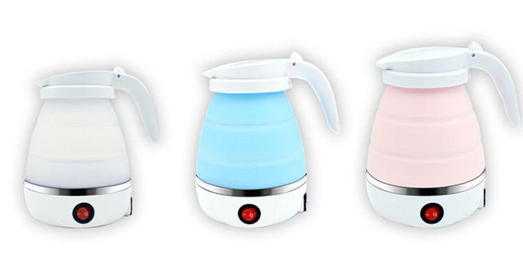 Portable Outdoor  Foldable Silicone Kettle Mini Folding Outdoor Portable Collapsible Silicone Electric Kettle