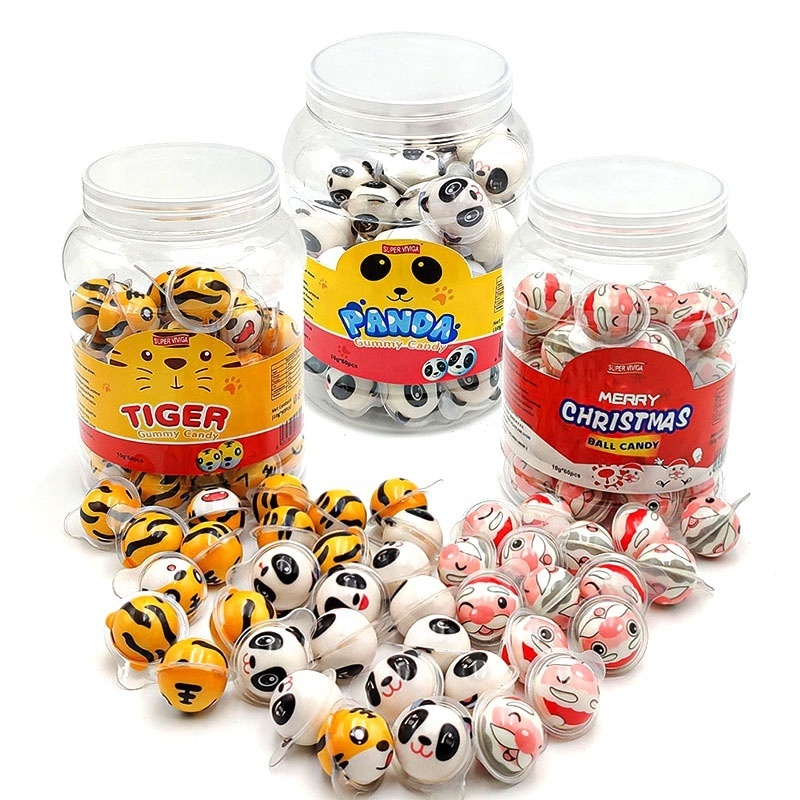 Hot Sell Cheap Price Cartoon Eye Ball Gummy Candy Soft Ball Candy With Filling Fruit Jam