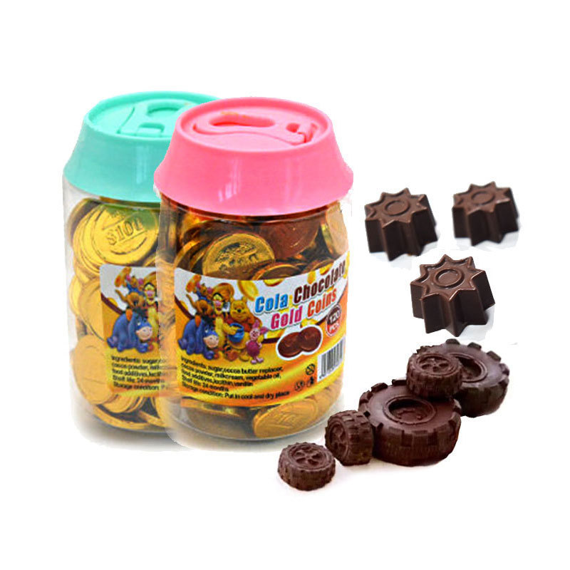 Wholesale Vegan Chinese Candy Sweet Heart Chocolate Dark Compound Bar Coin Balls Choco Gold Coins