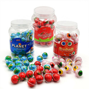 Hot Sell Cheap Price Cartoon Eye Ball Gummy Candy Soft Ball Candy With Filling Fruit Jam