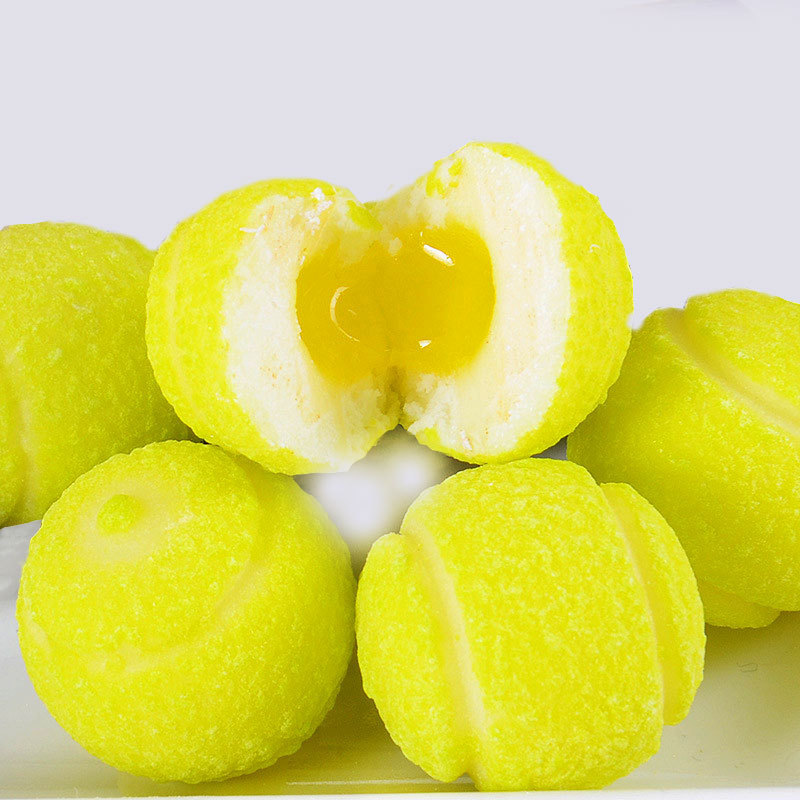 China Candy Bubble Gum Chewing Tennis Shape Sandwich Chewing Gum  Balls