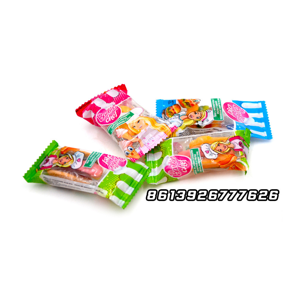 Halal Chewy Jelly Candy Mix Burger Pizzar Hotdog Ice Cream Shaped Fruity Flavor Gummy Candy