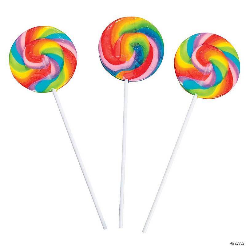 Wholesale Bulk Multi-Colored Round Shaped Swirl Lollipops Hard Candy