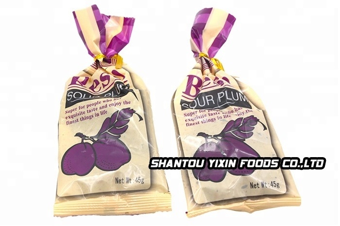 Customized wholesale private label Chinese snack Dried fruit sweet sour plum