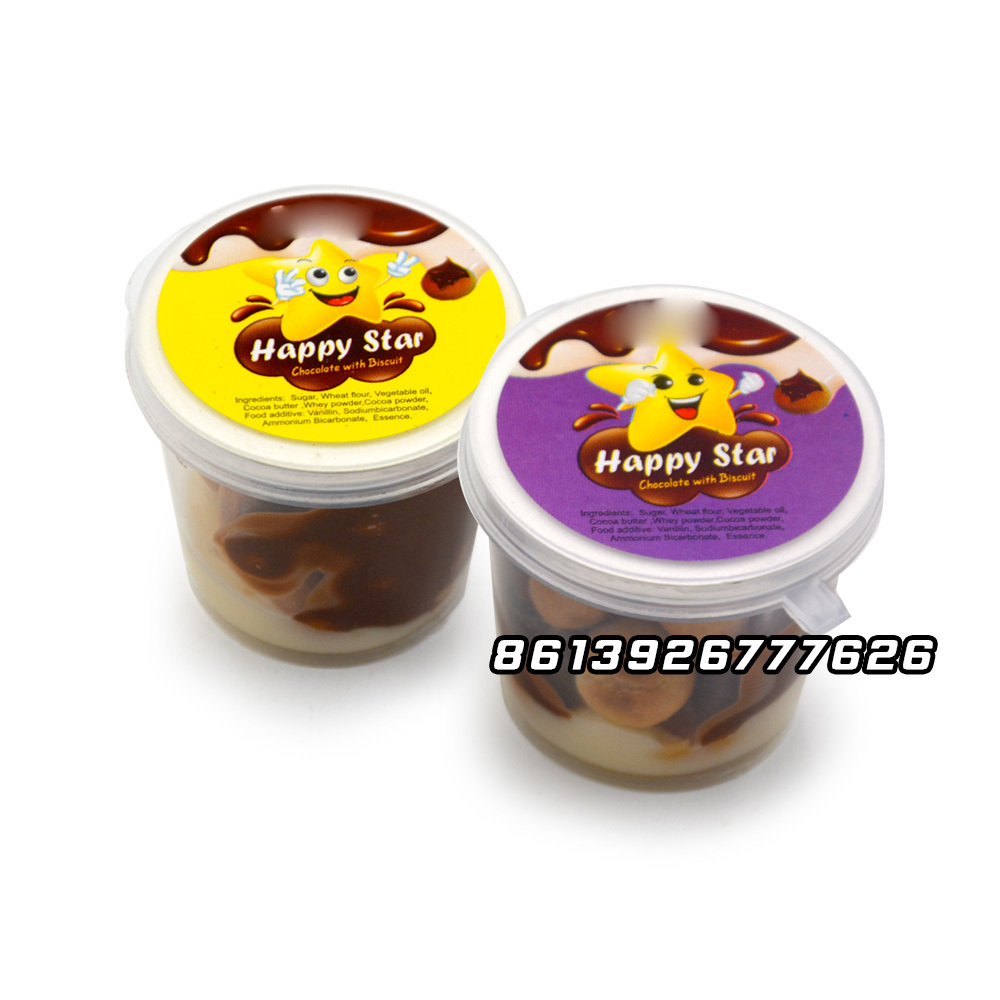 High quality 30pcs happy star mini chocolate biscuit ball cup