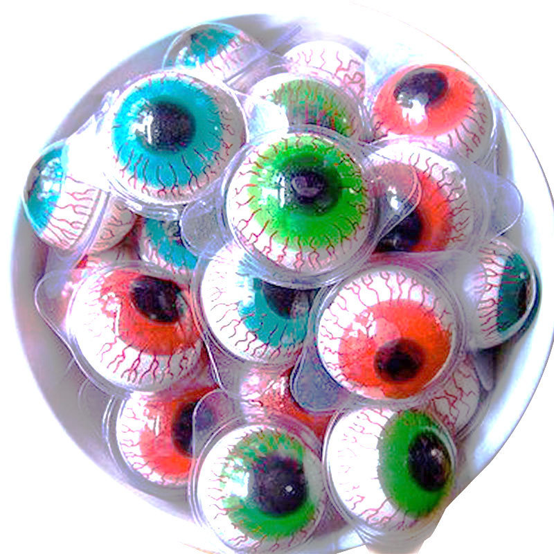 Wholesale Halloween Soft Candy Ball Gummy Eyeballs Candy