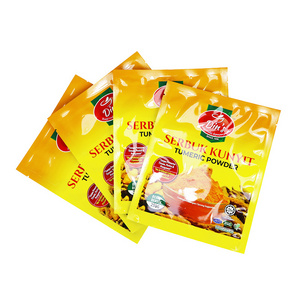 Wholesale Factory Serbuk Kunyit Packaging Bag Three Sied Sealing Bag Flavoring Tumeric Powder Plastic Bag Custom Printing