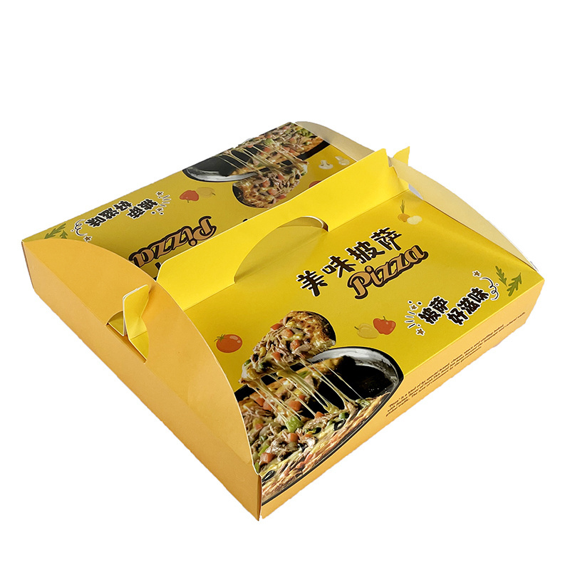 Custom Logo White Cardboard Pizza Boxes Delivery Packaging box for pizza