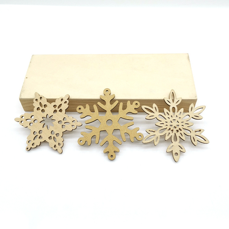 Wholesale christmas decorations laser cut wooden christmas ornaments for christmas gifts