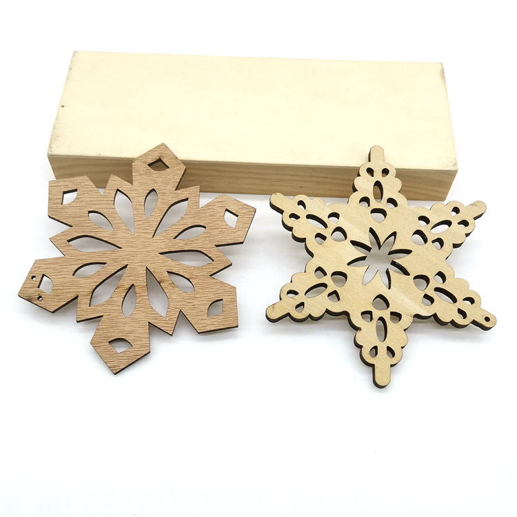 Wholesale christmas decorations laser cut wooden christmas ornaments for christmas gifts