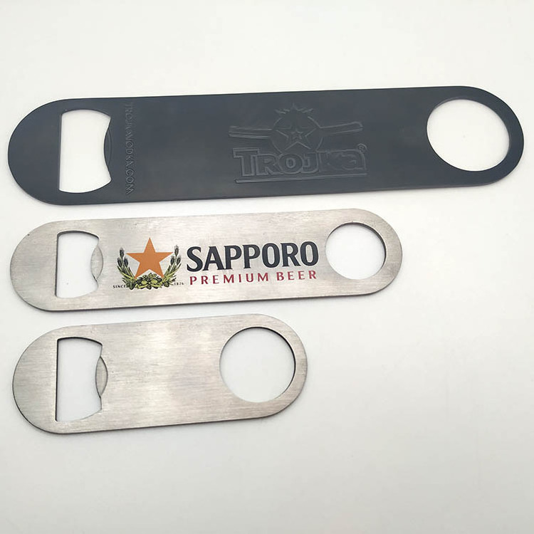 Smooth edge flat bottle opener beer stainless steel beer can opener