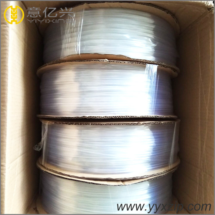 Clear transparent pp zipper tape without teeth zipper slider pvc zipper