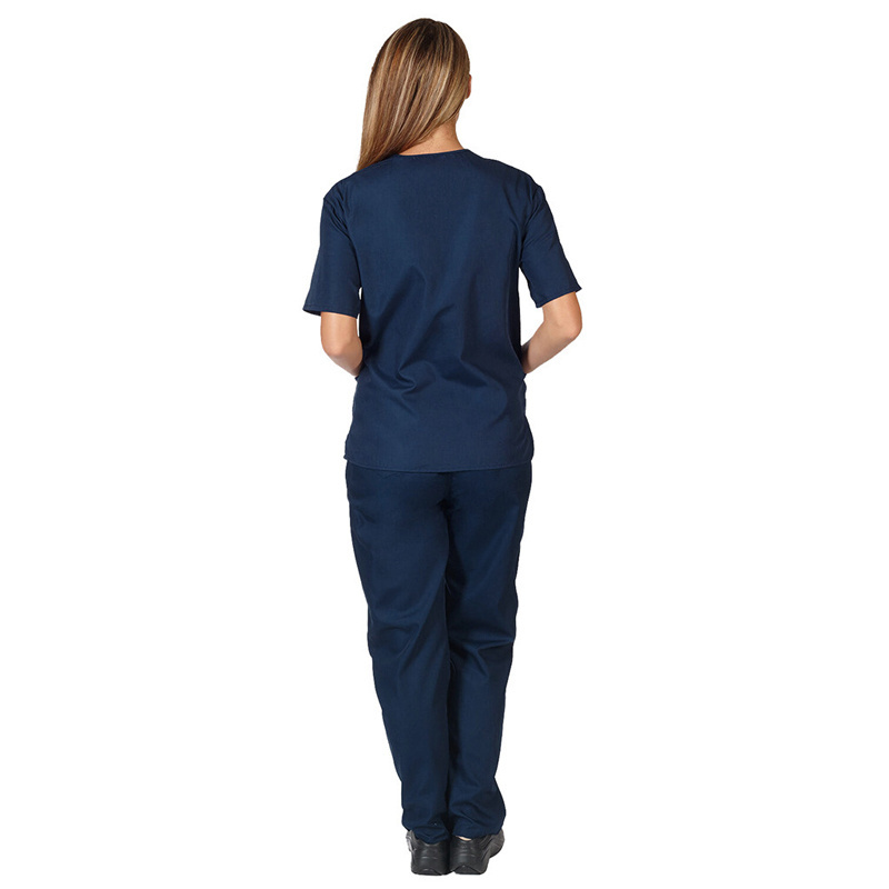 Factory sale nvay blue nurse scrub uniform for hospital white nurse uniform designs