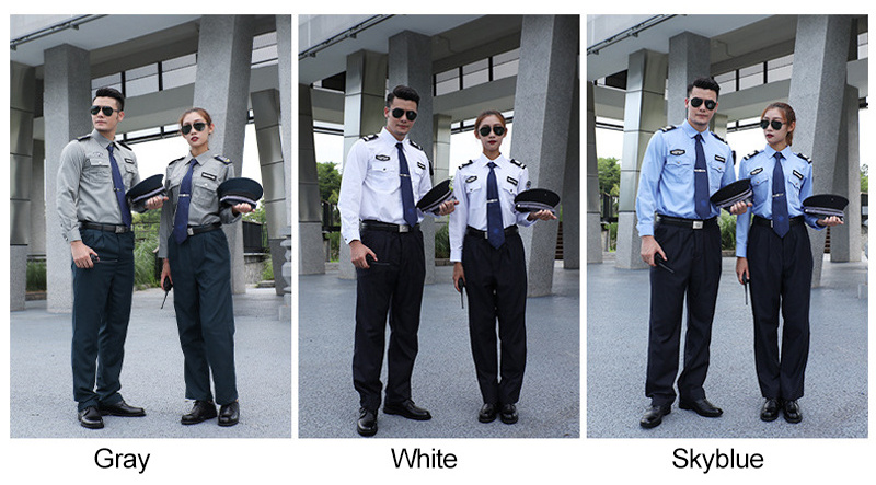 Residential security clothing Airport Hotel officer guard uniform Blue Summer breathable security guard uniform