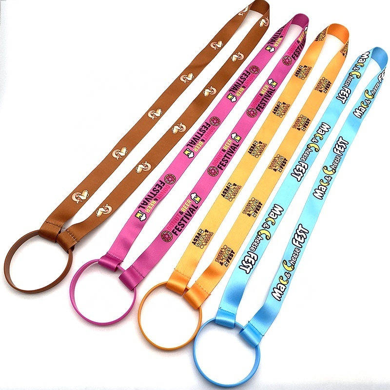 YYX  Custom sublimation Printing Water Bottle Holder Neck Lanyard Strap for Cup Reusable Cup Holder Lanyard