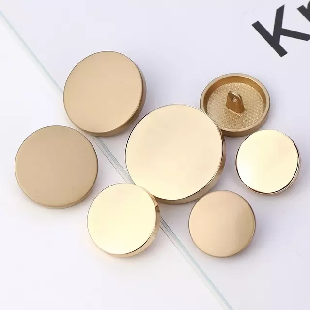 YYX Wholesale Logo Custom Metal Press Snap Button Garment Luxury Silver Golden Metal Buttons for clothing