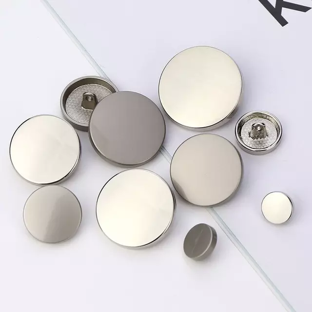 YYX Wholesale Logo Custom Metal Press Snap Button Garment Luxury Silver Golden Metal Buttons for clothing