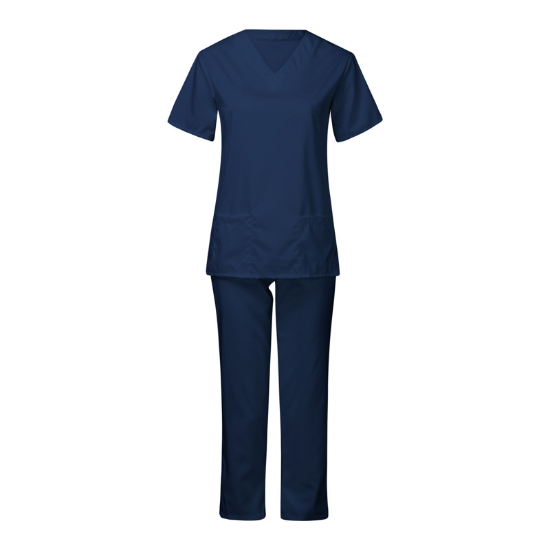 Factory sale nvay blue nurse scrub uniform for hospital white nurse uniform designs