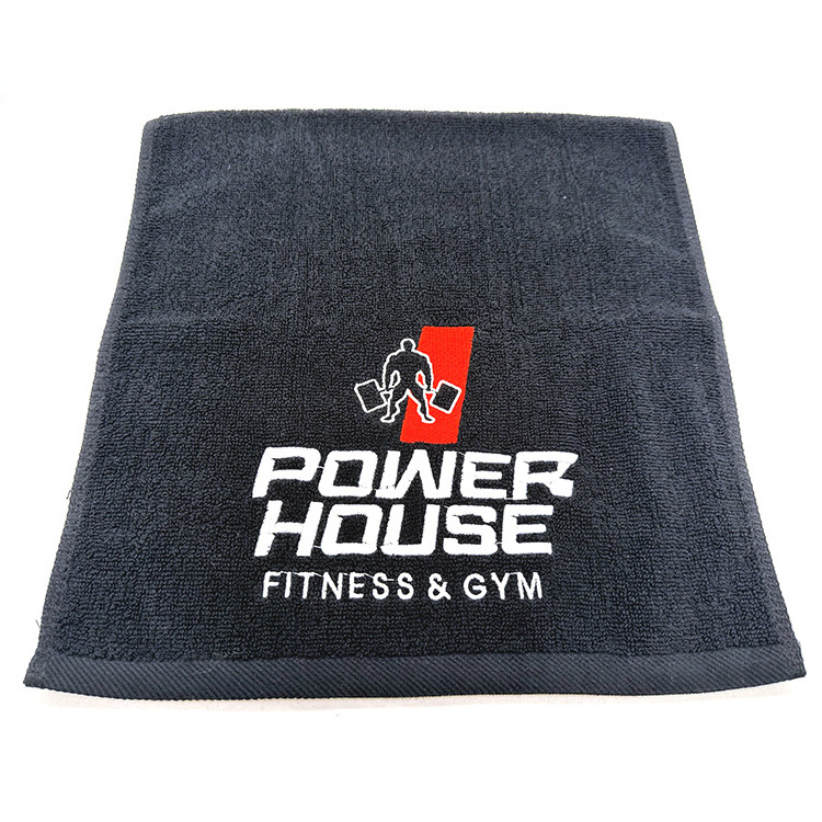 YYX Custom 100% Cotton Terry Towels With Embroidered Logo Quick Dry Sports Towel for Gym Fitness Room Yoga Salon Hotel