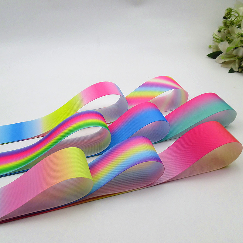 YYX Color Changing 4cm Custom Roll 100 Yards Grosgrain Printer Ribbon for Gift Wrap Flower Boxes