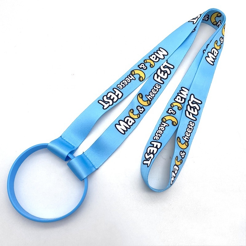 YYX  Custom sublimation Printing Water Bottle Holder Neck Lanyard Strap for Cup Reusable Cup Holder Lanyard