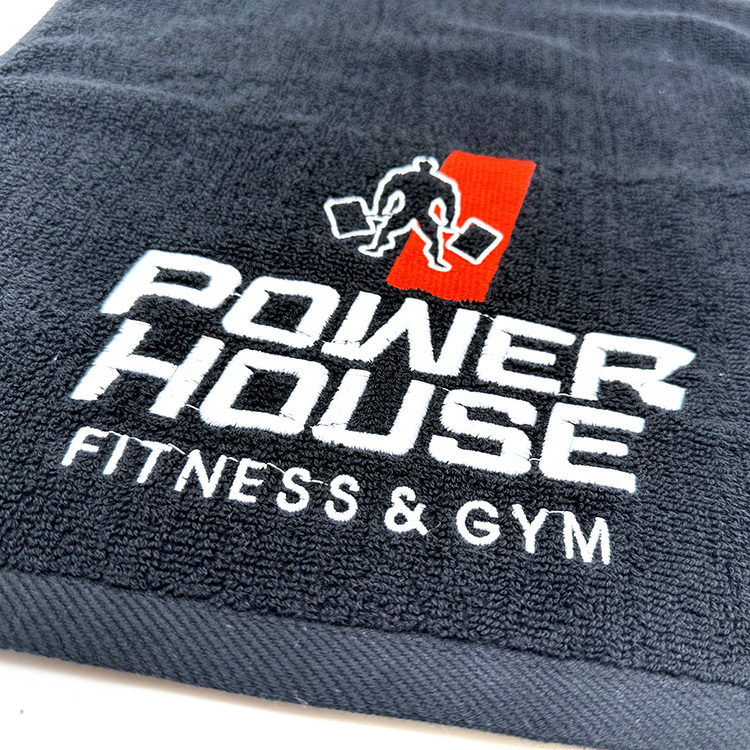 YYX Custom 100% Cotton Terry Towels With Embroidered Logo Quick Dry Sports Towel for Gym Fitness Room Yoga Salon Hotel