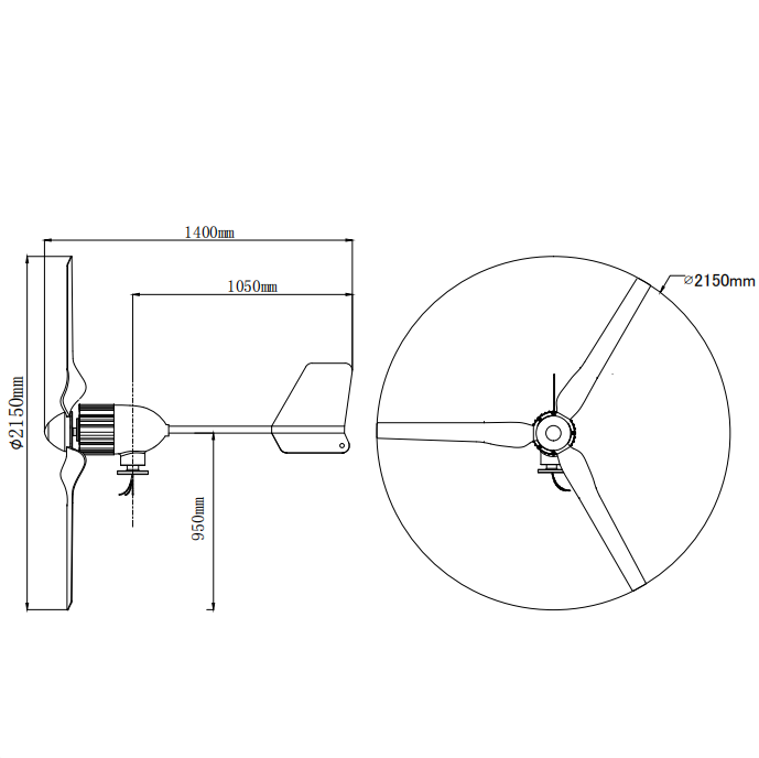 small 1kw wind generator NE-M5 800W