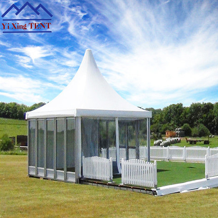 Factory customization garden gazebo 5x5m outdoor garden sun rooms tent 8x8m pagoda with glass panels