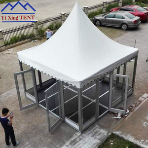 Factory customization garden gazebo 5x5m outdoor garden sun rooms tent 8x8m pagoda with glass panels