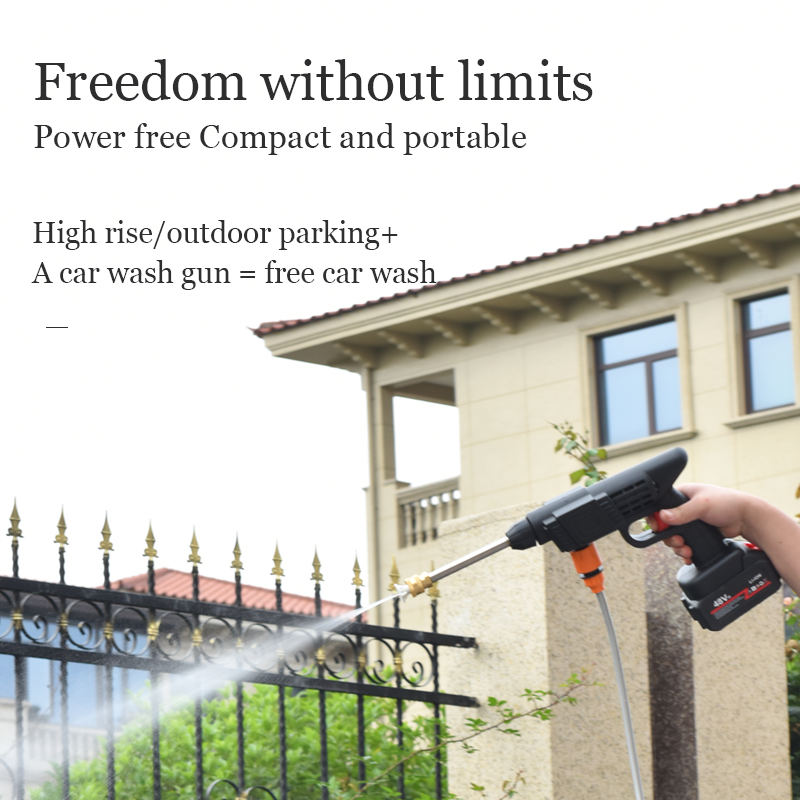 ODM 24v High Pressure Cordless Car Washer Wireless Spray Portable Water Gun Cleaning Machine garden water guns