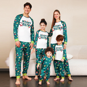 Family Matching Raglan nightgown for Kids Mon and Dad Pjs Sets Sleepwear Christmas pajamas