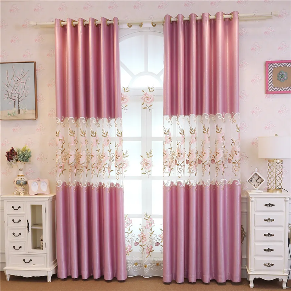 High Quality Elegant Floral Luxury Turkish White Jacquard Embroidered Customized Curtains For The Living Room