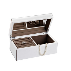 Large White Lacquer Cases lacquer jewelry box with lock