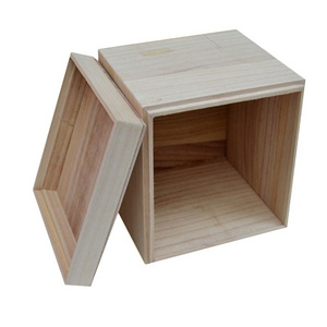 Unfinished Paulownia Wood Boxes with Lids