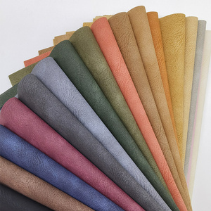 Customization yangbuck Flocked upholstery fabric faux leather products for shoe material or bags