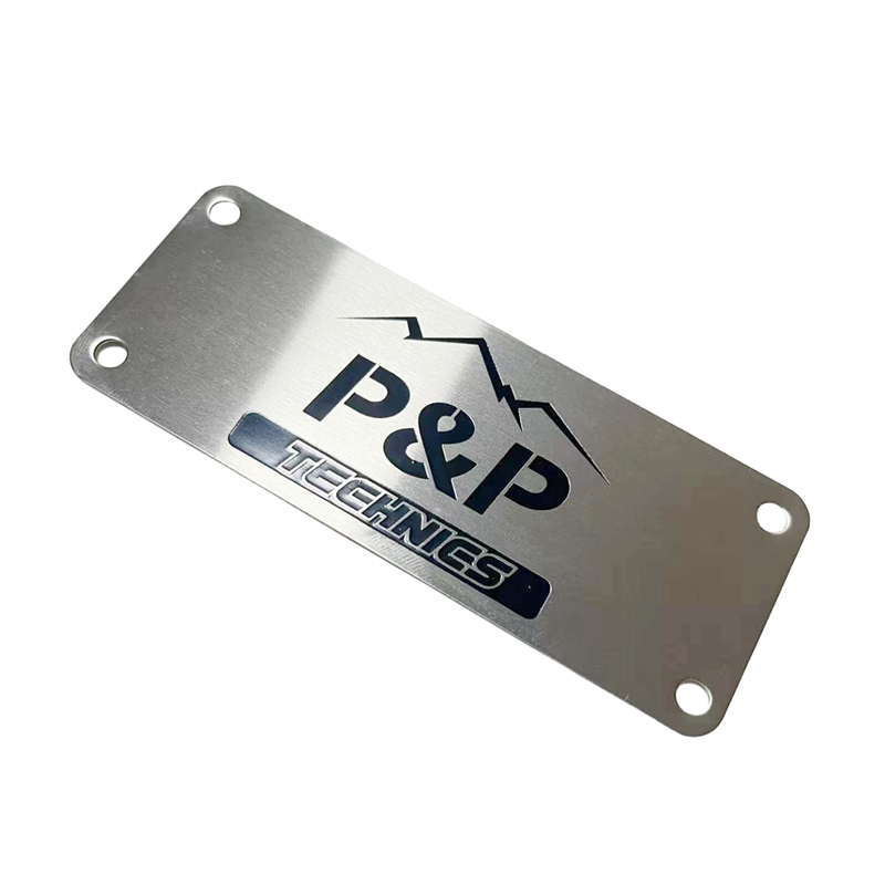 Custom 304 stainless steel Carved Logo brushed nameplate